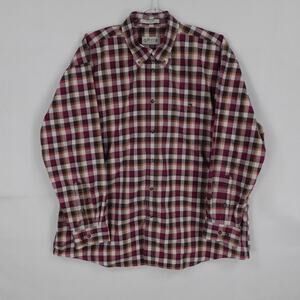 Orvis Shirt Mens 2XL‎ Red Plaid Button Down Long Sleeve Office Casual Outdoor